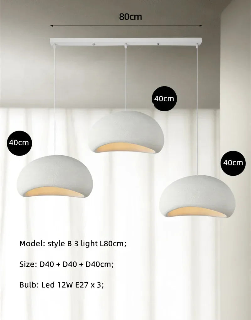 Afralia™ Nordic Wabi Sabi E27 LED Pendant Light for Minimalist Loft Ambiance