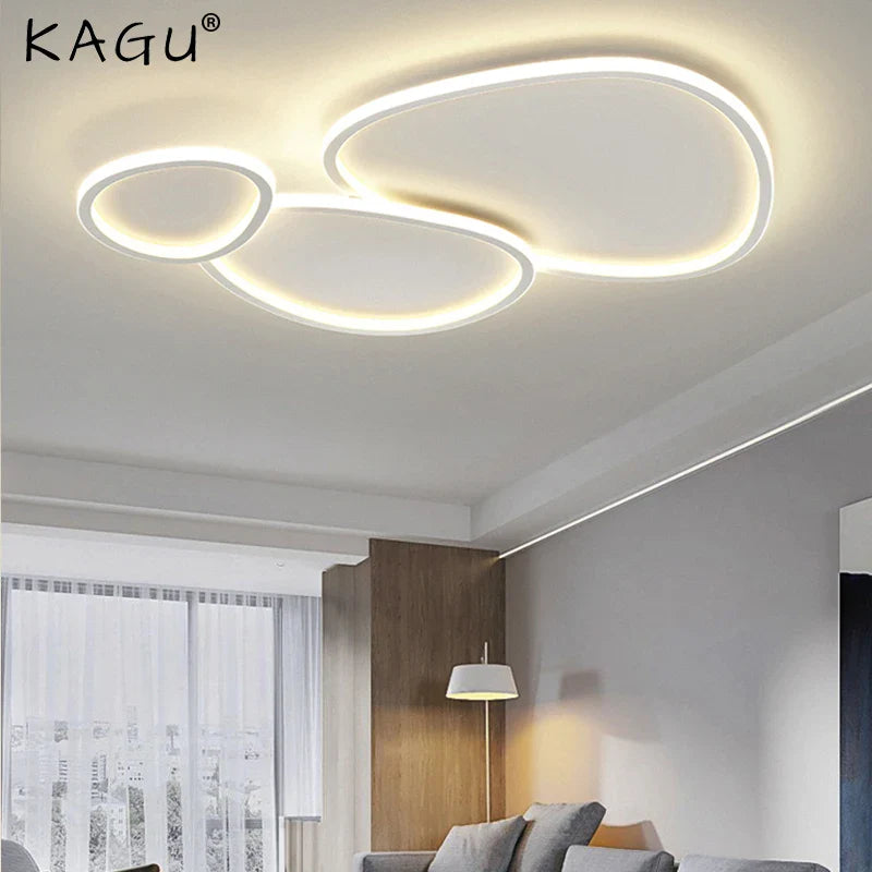 Afralia™ Cobblestone LED Ceiling Lights Living Room Chandelier for Modern Home Decor
