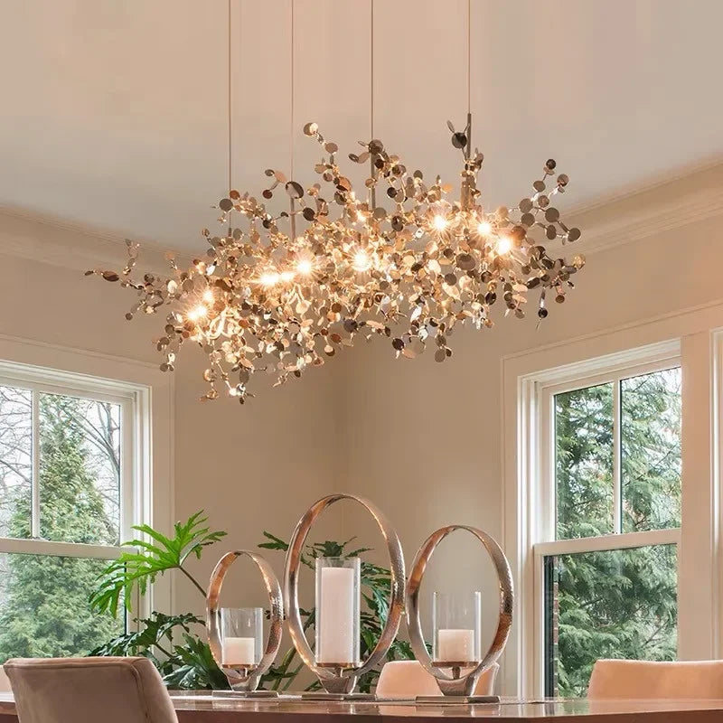 Afralia™ Modern Industrial Chandelier Bar Table Pendant Lamp with Sequin for Stylish Home Decor