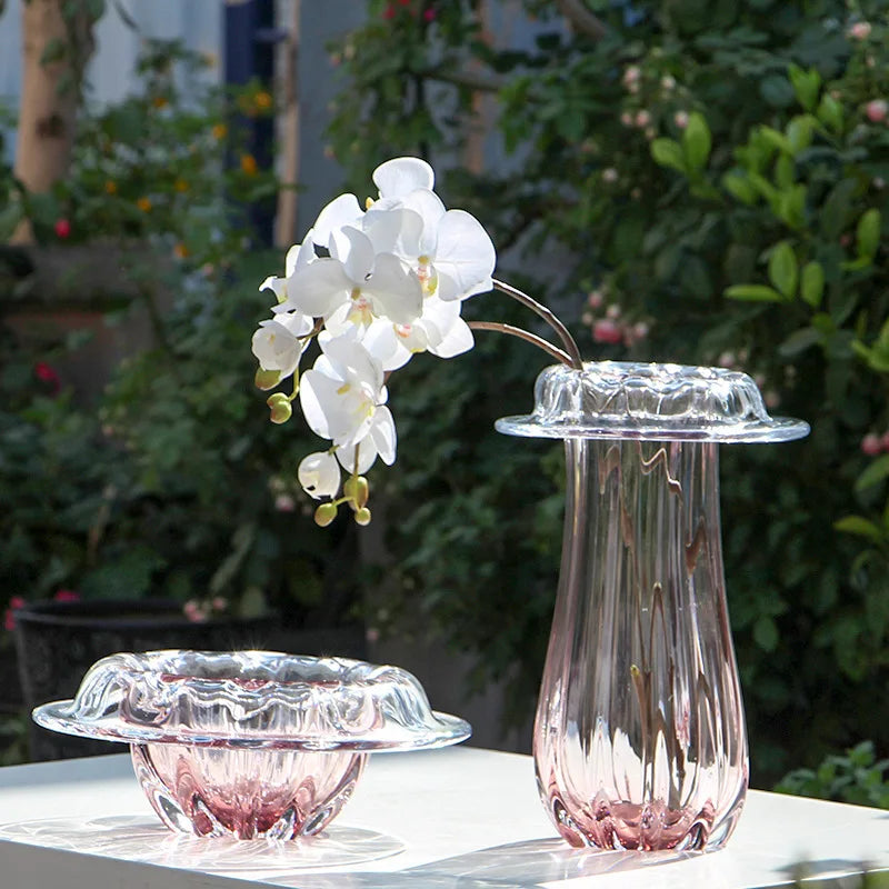 Afralia™ Wave Edge Glass Vase Terrarium for Home Decor & Storage