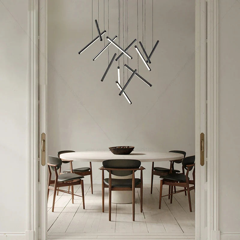 Afralia™ Minimalist Branch Chandelier for Living Room Loft Staircase Exhibition Hall