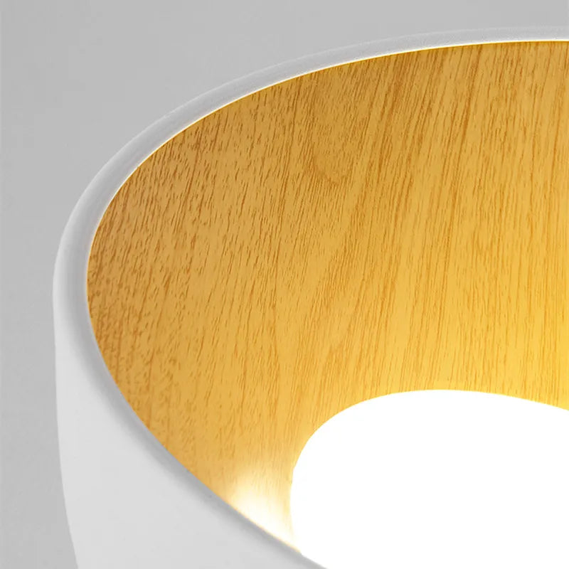 Afralia™ Wood Grain Ceiling Light - Designer Fixture for Study Room