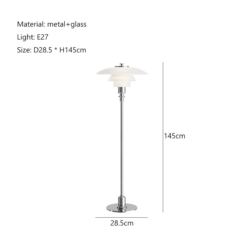Afralia™ Glass Shade LED Floor Lamp for Living Room, Bedroom - Nordic Minimalist Retro Style
