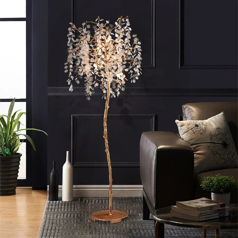 Afralia™ Crystal Tree Branch Floor Lamp