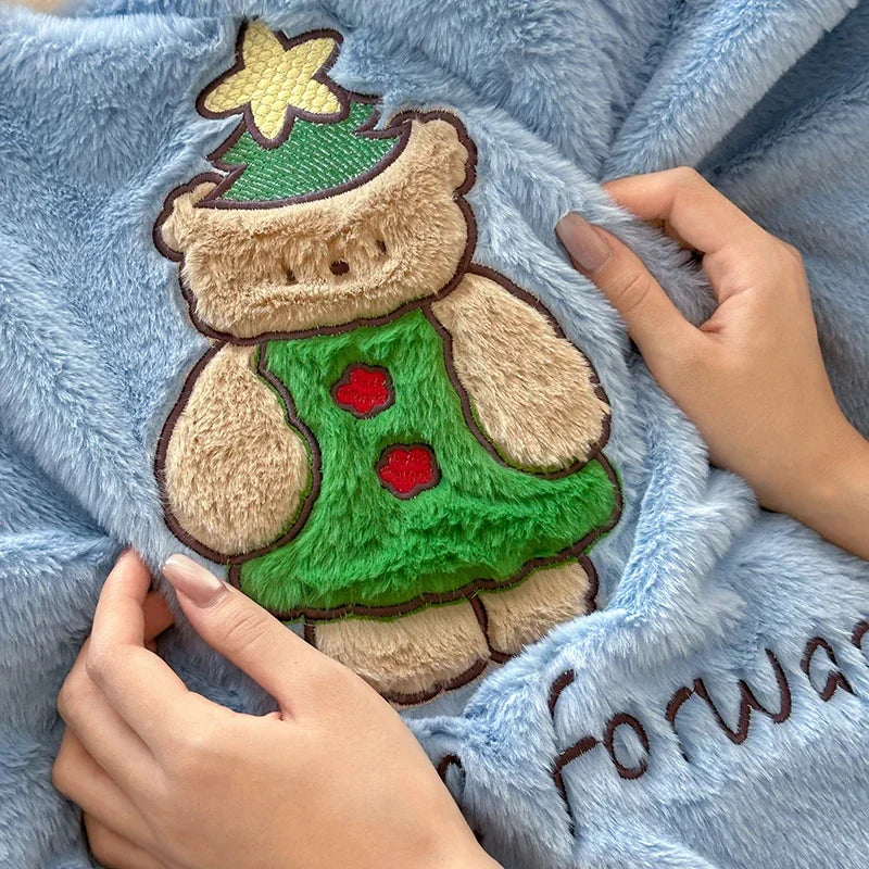 Afralia™ Luxe Embroidered Velvet Duvet Set for Cozy Winter Bedding