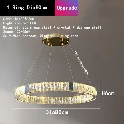 Afralia™ Crystal Shell Chandelier for Luxurious Home Decor with LED Pendant Lights