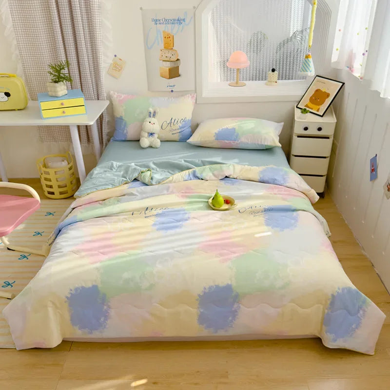 Afralia™ Printed Double Gauze Summer Quilt - Breathable & Skin-Friendly Cooling Comforter