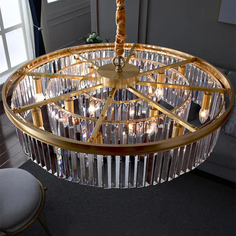 Afralia™ Modern Crystal Chandelier Ceiling Lamp Dual Purpose for Bedroom Living Room E14 LED