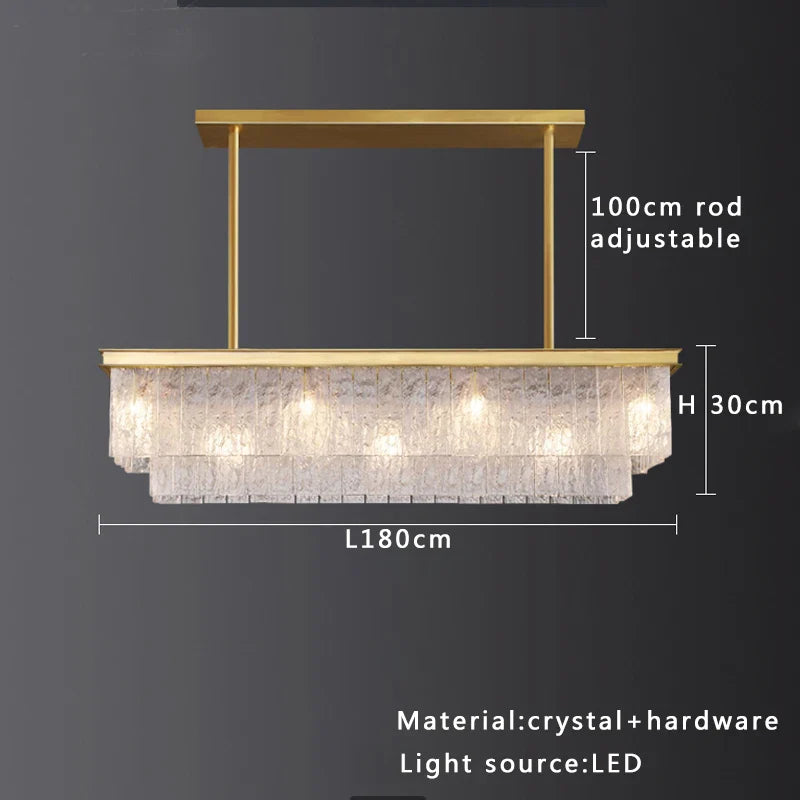 Afralia™ Elegant Crystal Glass Chandelier for Luxury Home Decor