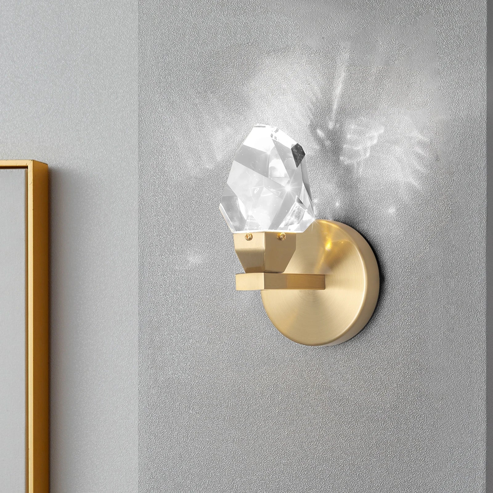 Afralia™ Crystal LED Wall Sconce Fixture - Modern Luxury Copper Ceiling Light for Home Decor