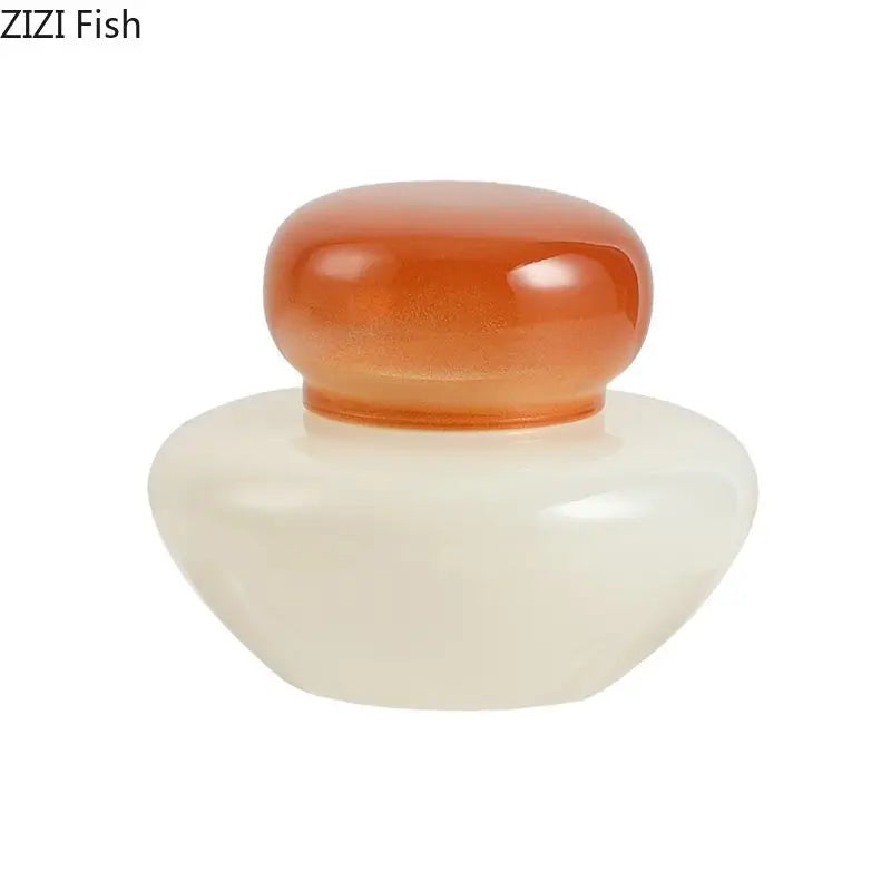 Afralia™ Glass Storage Jar with Lid Ring Jewelry Box Candy Pot Aroma Can