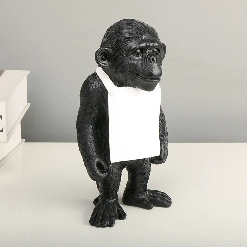 Afralia™ Monkey Sign Sculpture Memo Decoration for Home Office, Street Art Figurine