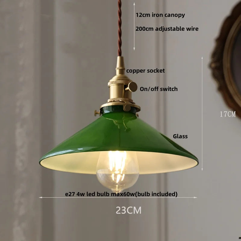 Afralia™ Glass LED Pendant Light Fixture Knob Switch Nordic Modern Hanging Lamp