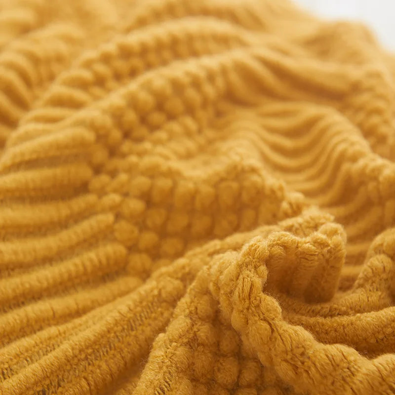 Afralia™ Chunky Knit Blanket with Tassels - Oversized Farmhouse Throw Bedspread