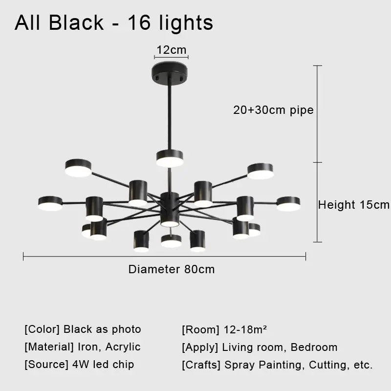 Afralia™ Modern LED Ceiling Chandelier for Living Room Home Decor