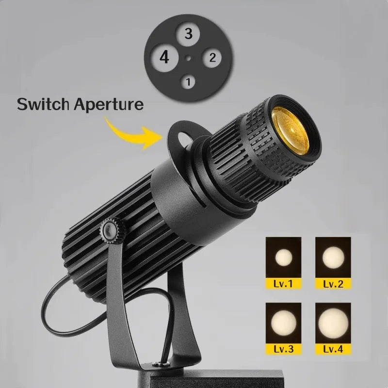 Afralia™ Zoom LED Track Lights: Adjustable Focus Ceiling Spotlights for Picture Gallery & Theater.