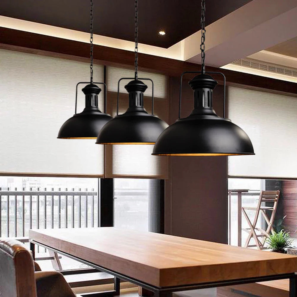 Afralia™ Industrial Pendant: Vintage Retro Hanging Light for Living Room & Kitchen.