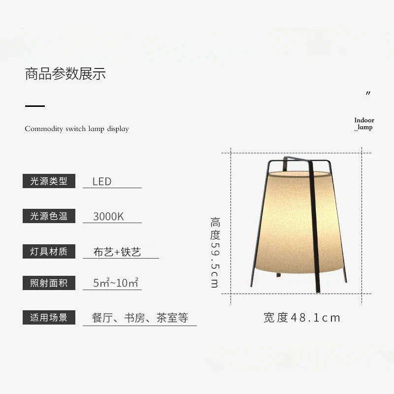 Afralia™ Wabi-sabi Zen Art LED Table Lamp E27 Modern Light Fixture Bedroom Decor