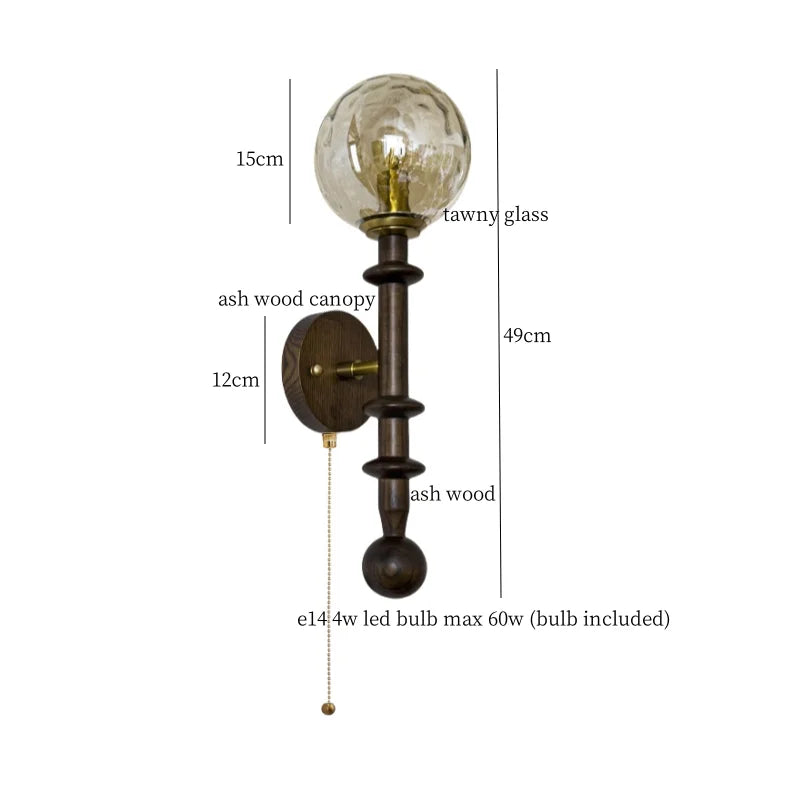 Afralia™ White Glass LED Wall Lamp French Vintage Living Room Bedroom Light