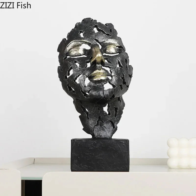Afralia™ Creative Thinker Modern Sculpture Decor Ornament for Desk and Room Aesthetics