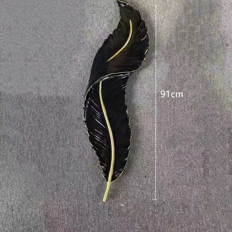 Afralia™ White Feather Resin Wall Lamp for TV Backdrop, Bedroom, Aisle - LED Bedside Light