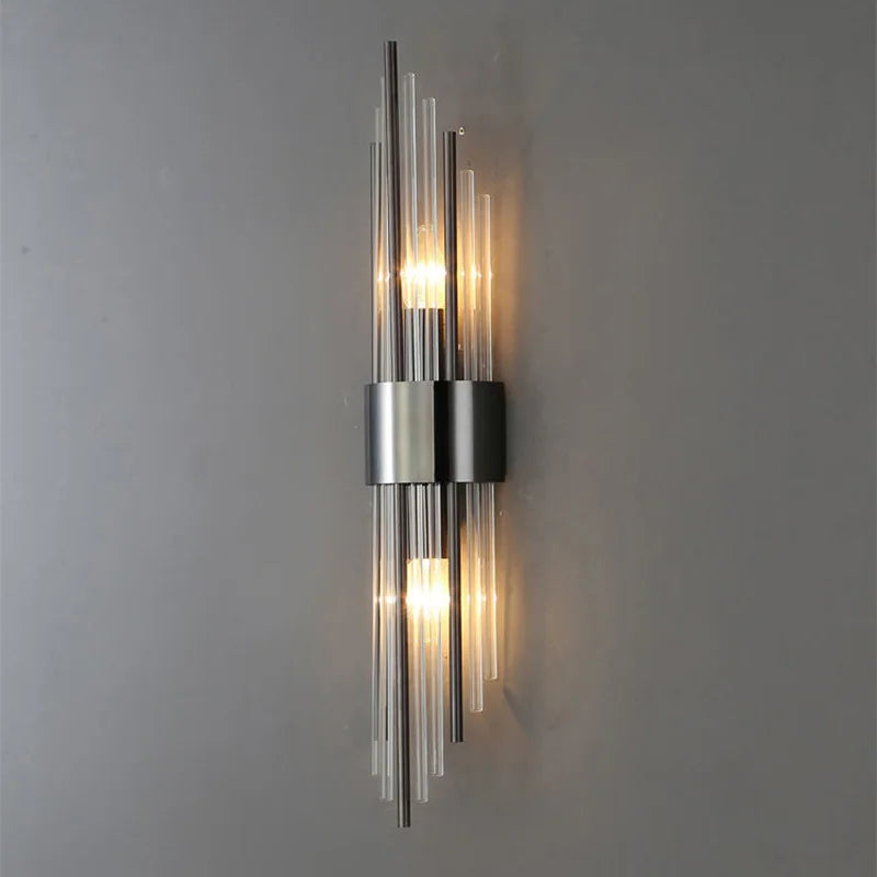 Afralia™ Modern Gold LED Wall Lamp for Living Room Bedroom Stairs