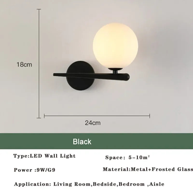 Afralia™ Nordic Golden LED Wall Lamp Indoor Wall Sconce for Bedroom Living Room