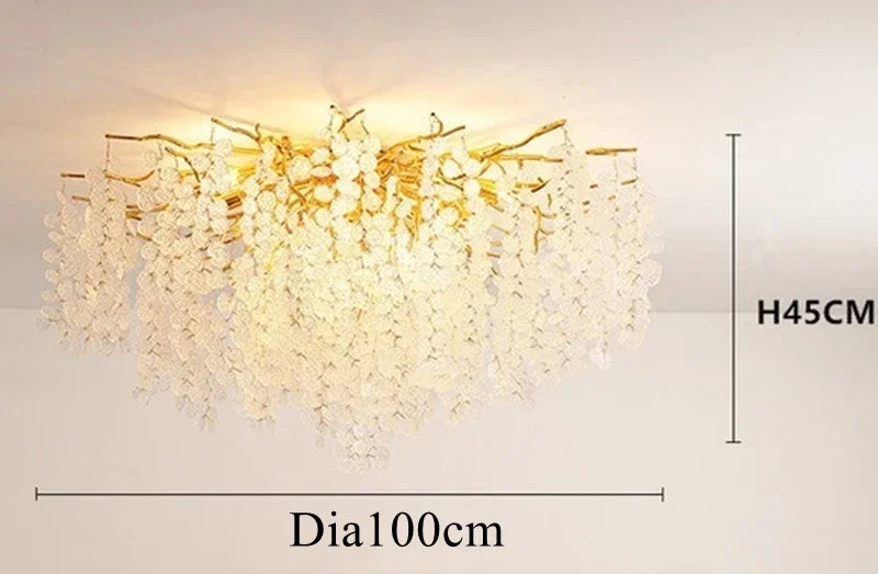 Afralia™ Crystal Money Tree Chandelier - Modern LED Suspension Light for Luxury Living Areas