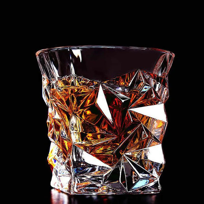 Afralia™ Whiskey Glass Set for Cocktails, Scotch, Bourbon - Old Fashioned Rocks Tumblers