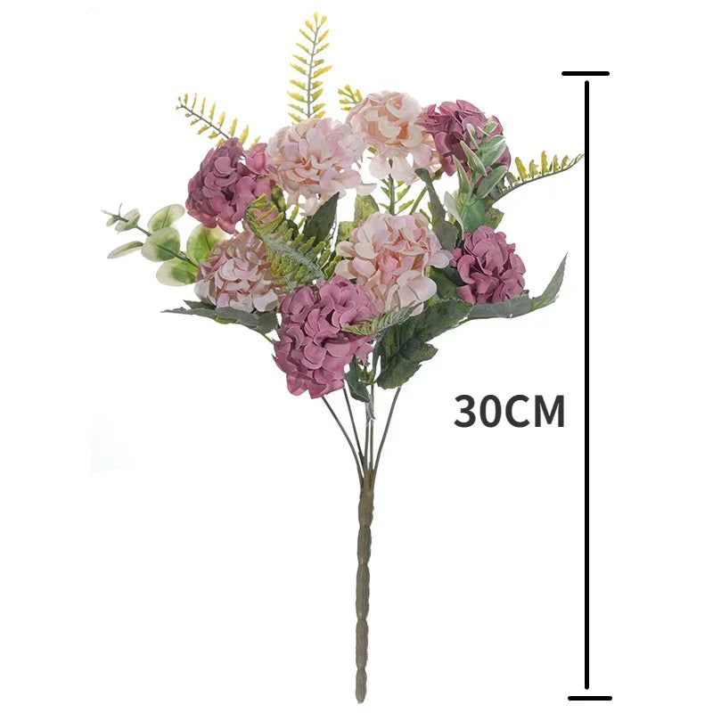 Afralia™ Silk Hydrangea Bouquet Home Decor Wedding DIY Christmas Garland Bouquet