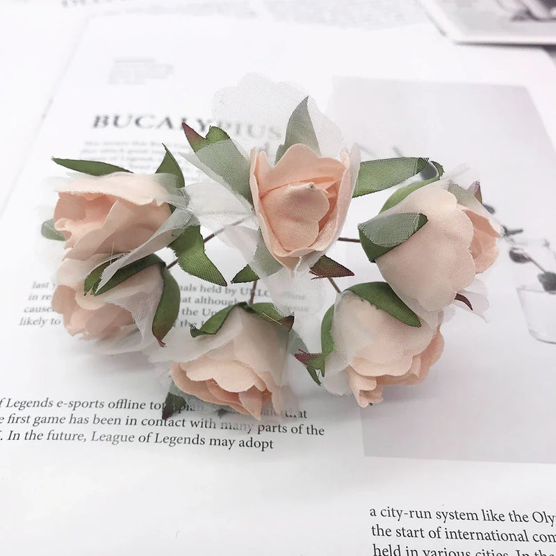 Afralia™ Wedding Roses Brooch Head Wall Flowers Bridal DIY Accessories Bouquet Box