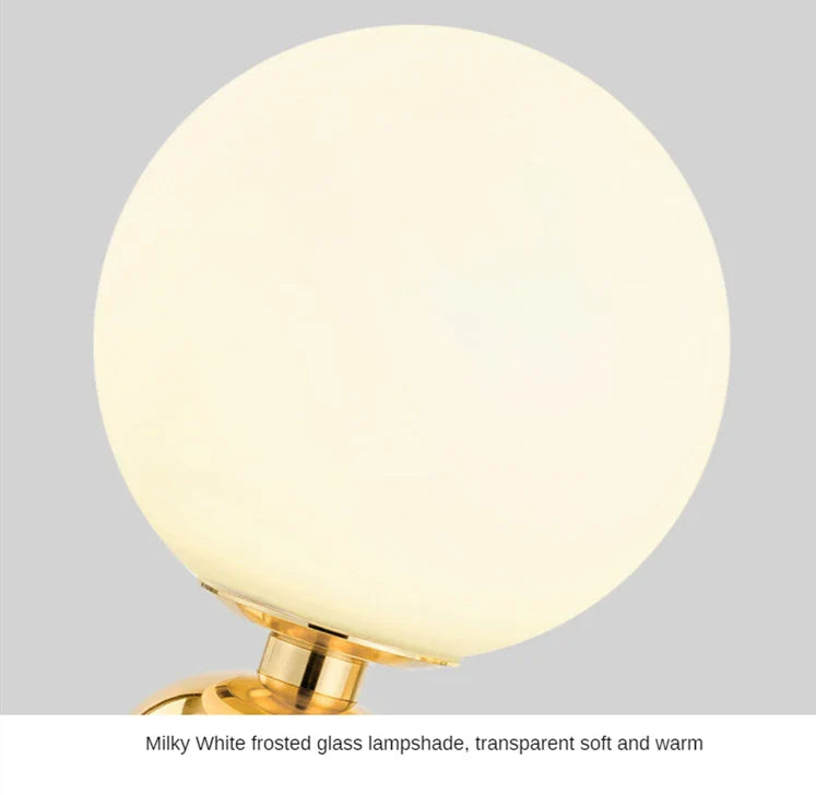 Afralia™ Glass Ball LED Desk Lamp: Modern Nordic Lighting for Bedroom, Living Room & More.