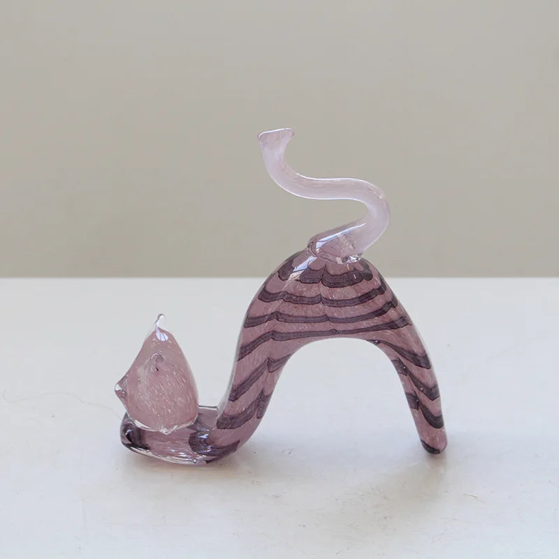 Afralia™ Crystal Cat Figurine | Decorative Kitten Statue for Home Decoration