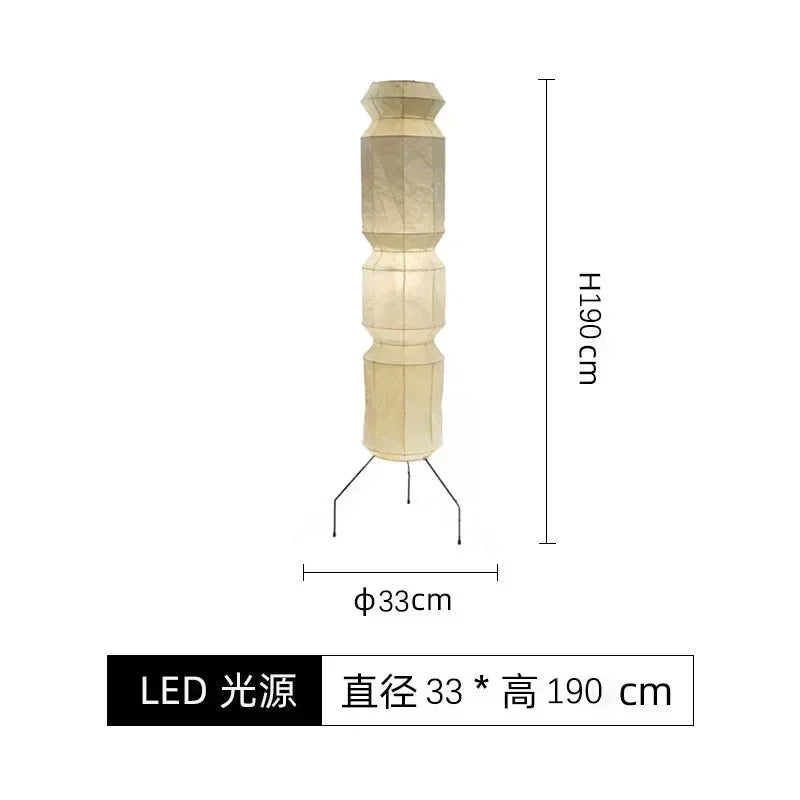 Afralia™ Wabi-sabi Rice Paper LED Floor Lamp for Home Decor and Lighting