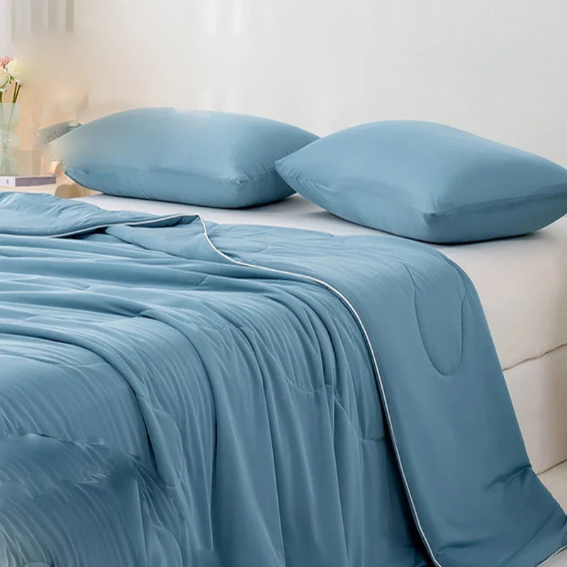 Afralia™ Silky Soft Air Condition Quilted Comforter | Cooling Blanket for Bed | Queen King