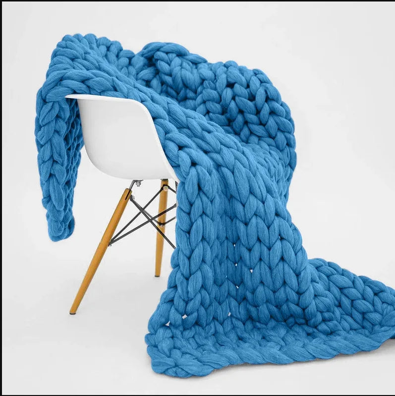 Afralia™ Wool Knit Newborn Blankets for Photography Props, Handwoven Thick Blankets for Spring-Autumn