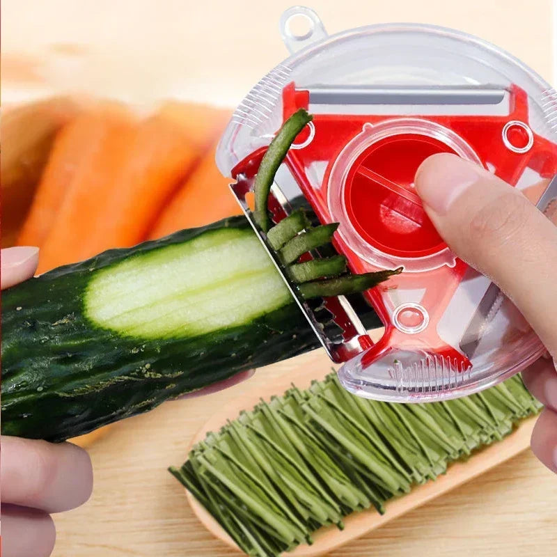 Afralia™ 3-in-1 Magic Peeler Trio Set: Slicer, Shredder, Julienne Cutter - Kitchen Tool