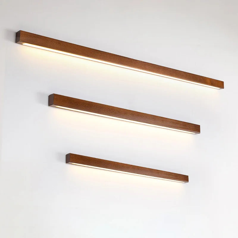Afralia™ Wood LED Wall Lamp Modern Sconces Indoor Lighting for Home Decor