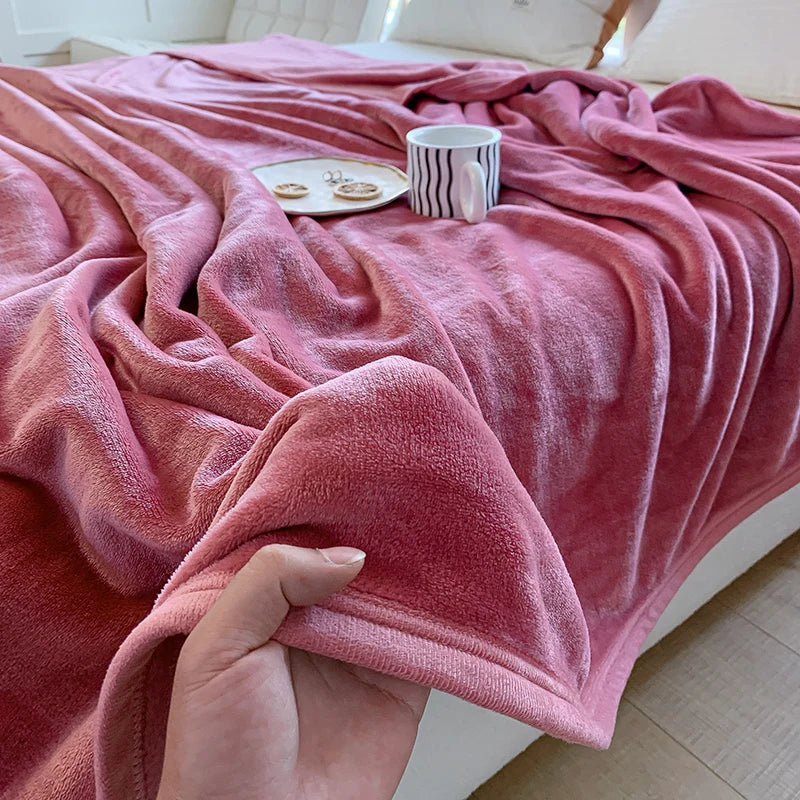 Afralia™ Coral Velvet Summer Blanket: Extra Soft, Skin-friendly, Machine Washable