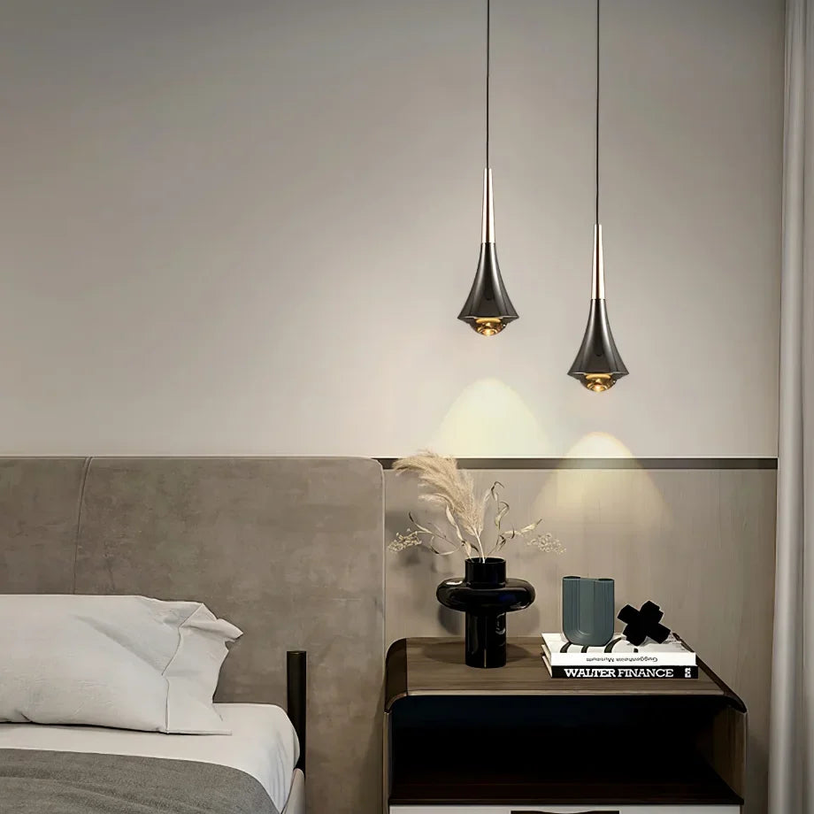 Afralia™ Rain Drop Pendant Chandelier for Bedroom and Living Room