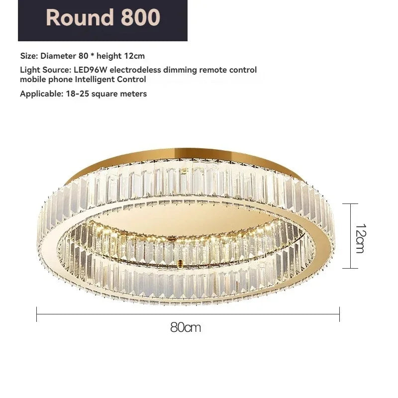 Afralia™ Crystal Circle LED Ceiling Chandelier for Modern Living Spaces