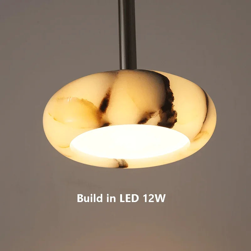 Marble Pendant Chandelier for Bedroom, Living, Dining Room - Afralia™ Luxe Hanging Light