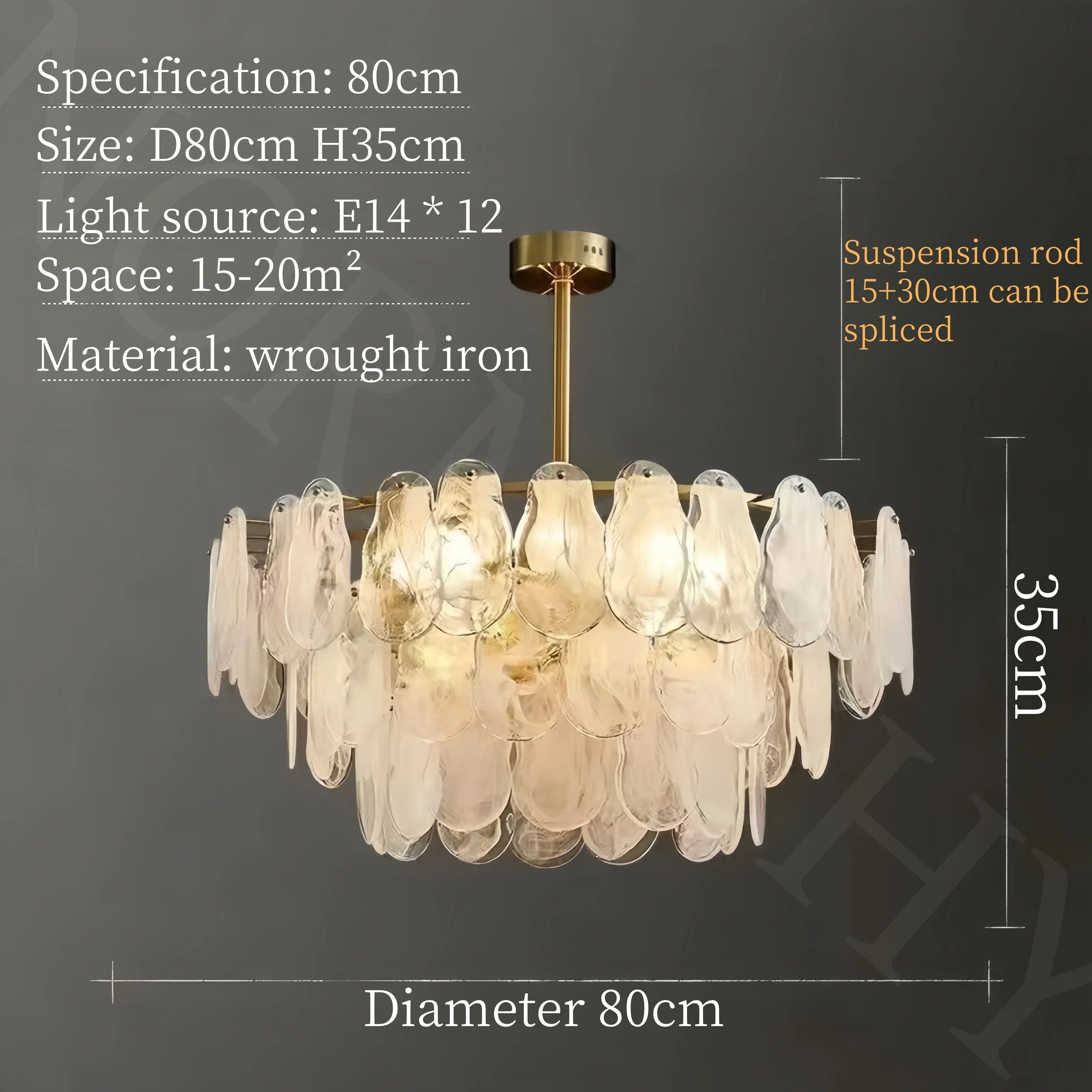 Afralia™ Cloud Glass Chandelier: Luxe French Retro Lighting for Living Room, Bedroom & Restaurant