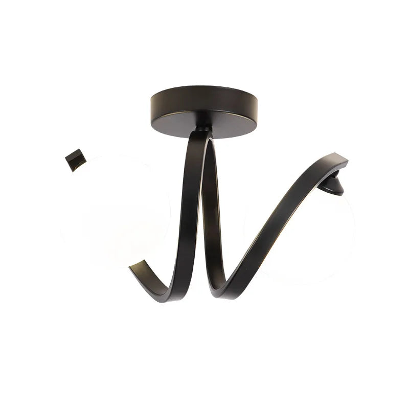 Afralia™ Black Gold Glass Ceiling Light: Modern Minimalist Indoor Lighting for Entryway Balcony