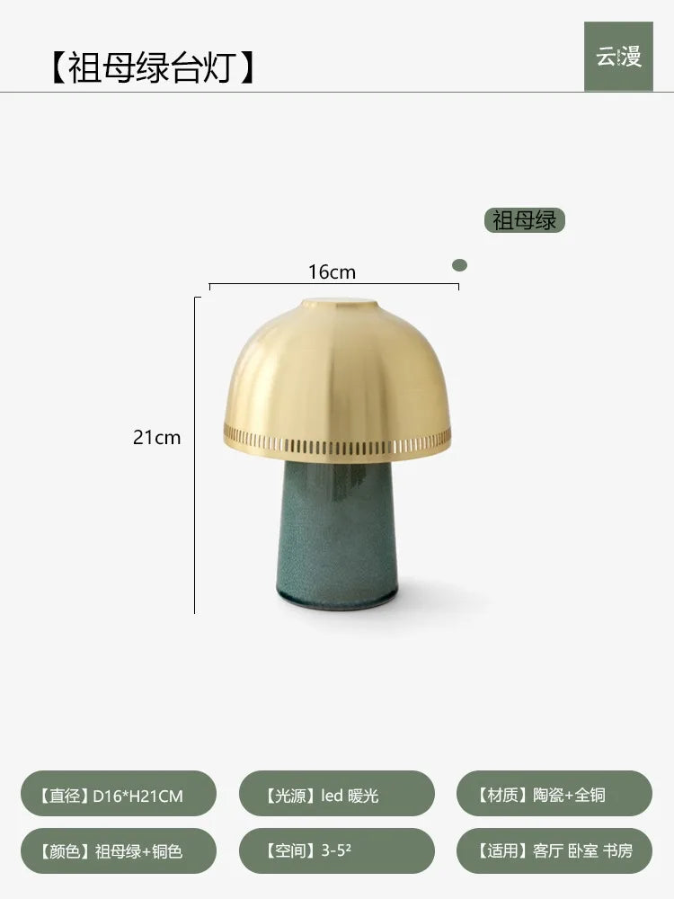 Afralia™ Ceramics Desk Lamp with Touch Dimming for Living Room, Bedroom, Study
