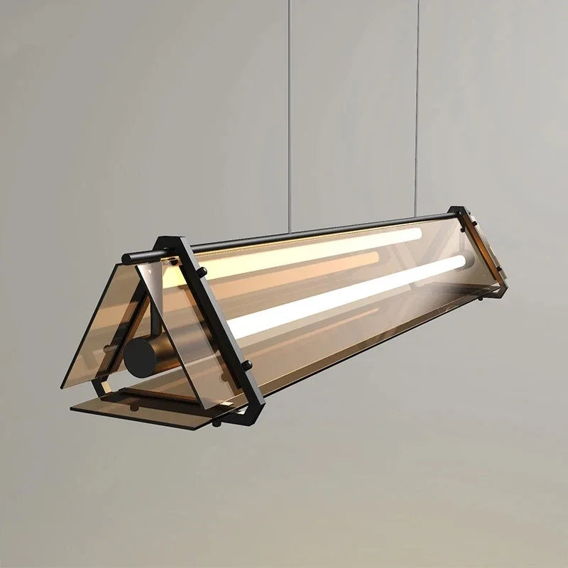 Afralia™ Amber LED Pendant Lamp Modern Glass Dining Table Kitchen Fixture
