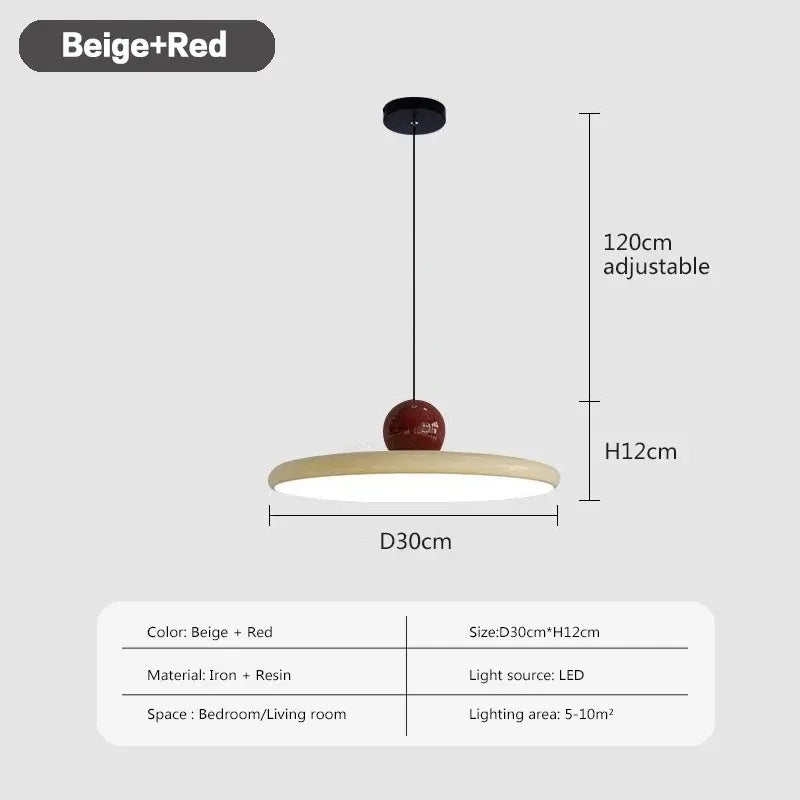 Afralia™ Cream Iron Art Chandelier LED Pendant Light for Bedroom Living Room