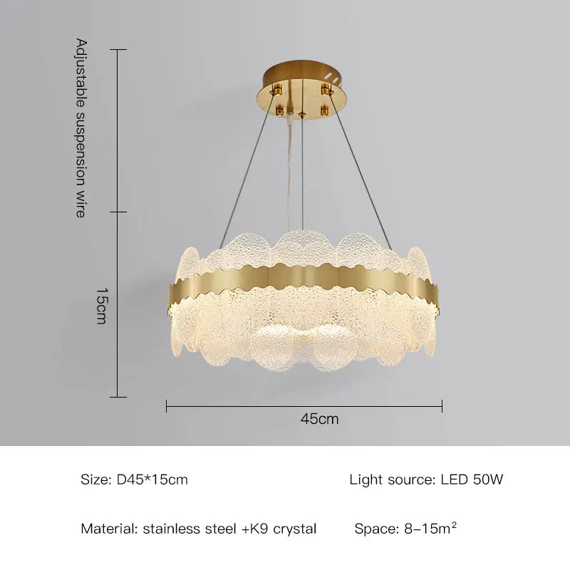 Crystal Starlight Chandelier by Afralia™ - Elegant Stainless Steel Pendant Light for Living Room & Kitchen