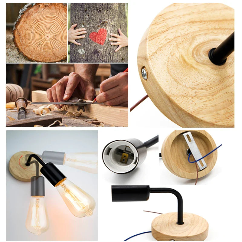 Afralia™ Hemp Rope Wall Lamp E27 Indoor Outdoor Loft Industrial Sconce Bedside Lamp