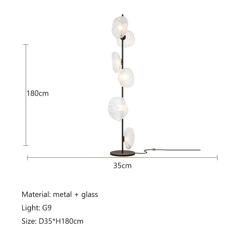 Afralia™ Nordic Glass Shade LED Floor Lamp for Minimalist Living Room & Bedroom